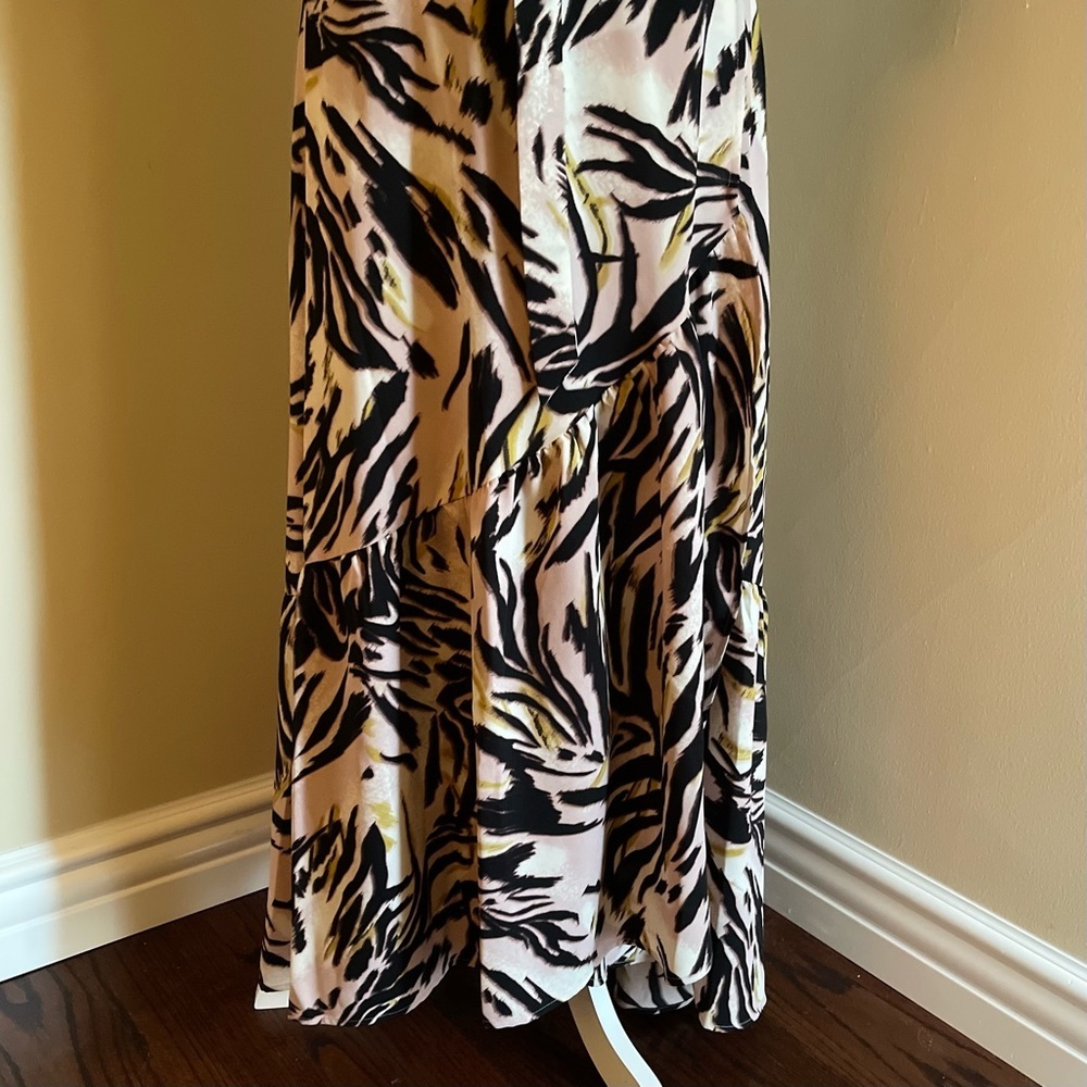 Bar III Zebra Print Maxi Wrap Dress - Picture 3 of 12